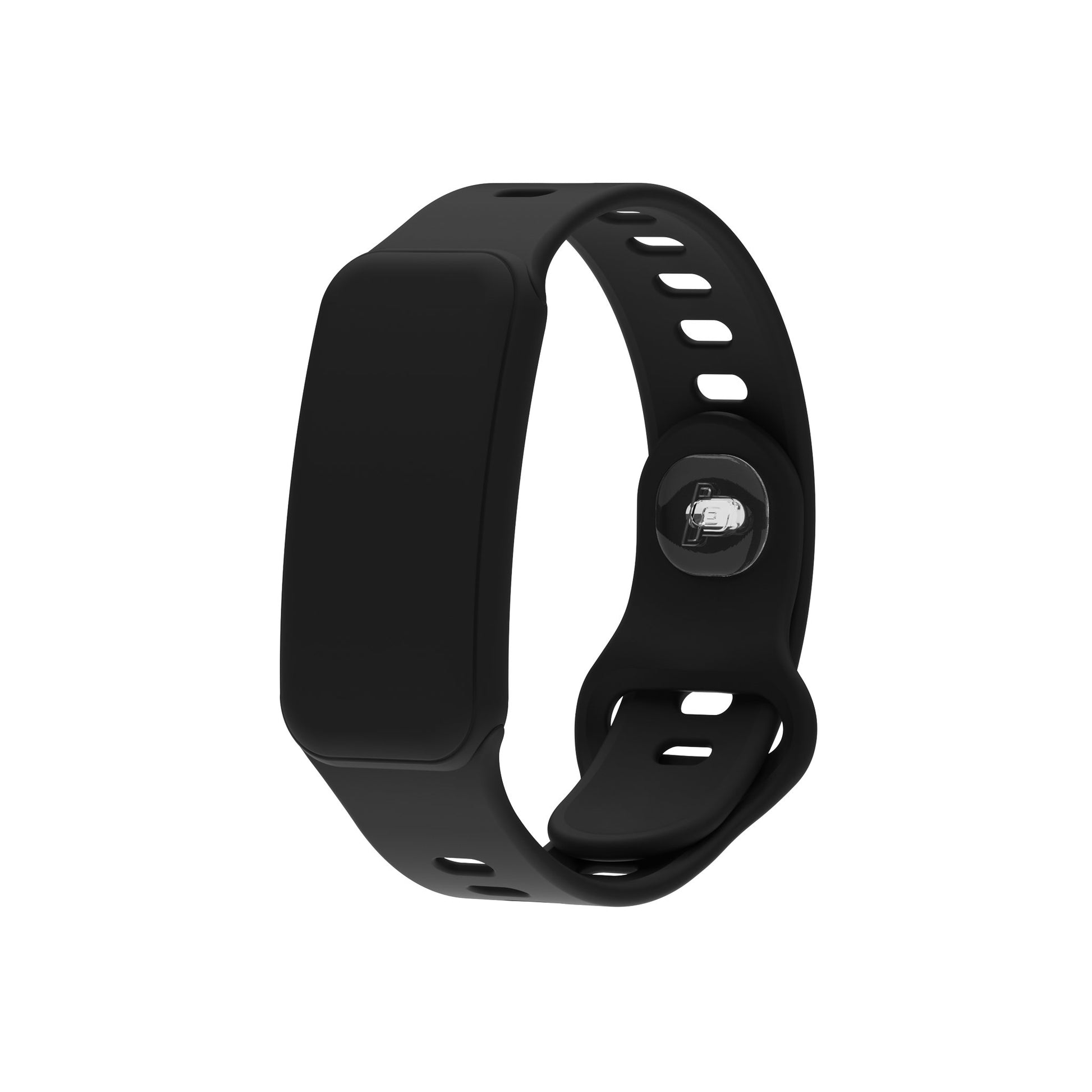 Black silicone NFC wristband Pocketbands YubiKey holder - RFID bracelet